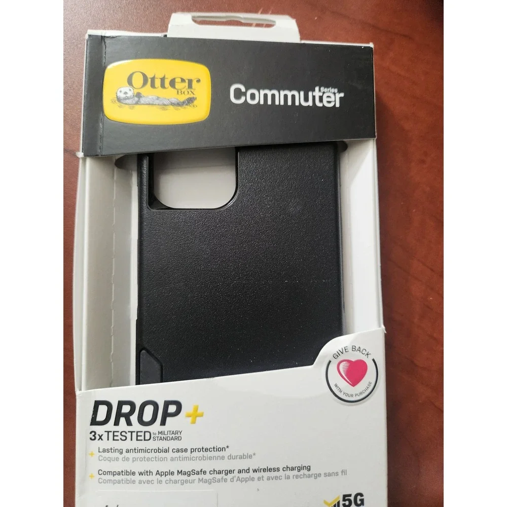 OtterBox Commuter Series iPhone 13 Case Black Dual Layer Protective Cover